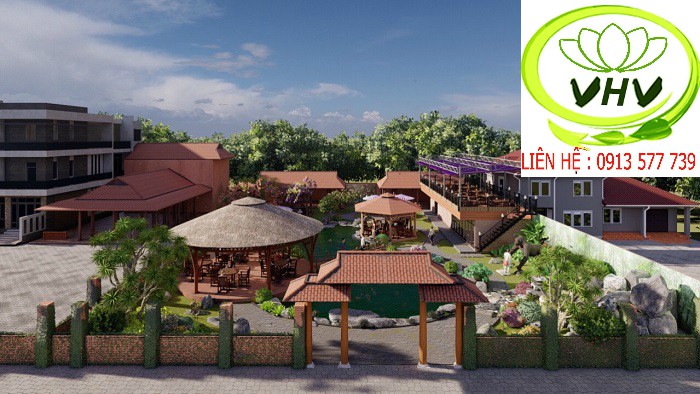 Hình ảnh bản thiết kế dự án quán cà phê sân vườn nhà anh Ẩn